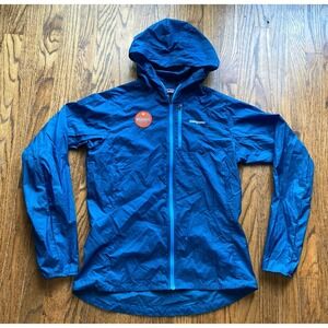 Patagonia Houdini Rain Jacket Womens Medium Windbreaker Blue Ultralight Hiking